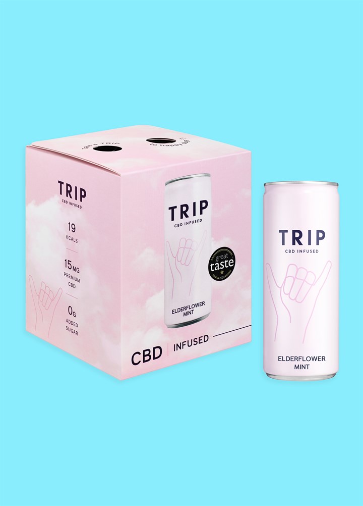 TRIP Elderflower Mint CBD Drink - 4 Pack